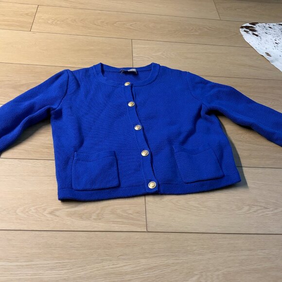 J Crew Royal Blue Cardigan XS - Picture 3 of 5